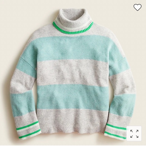 J. Crew Stripped Turtleneck Sweater In Super Soft Yarn - Picture 6 of 13